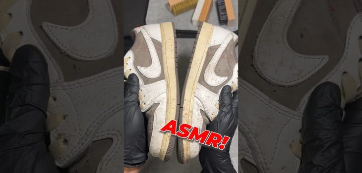ASMR Shoe Cleaning Air Jordan 1 Travis Scott